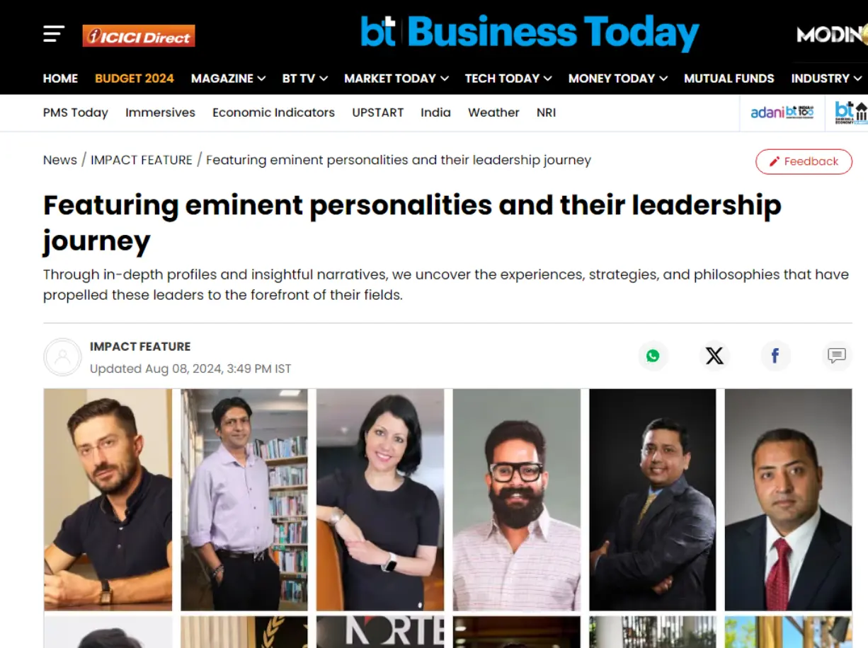 Featuring eminent personalities and their leadership journey